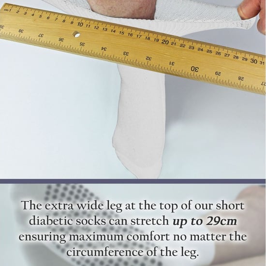 4 Pack Short Bamboo Diabetic Socks With Grips for Men and Women - Image 5