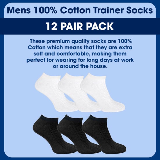 12-pack Heren 100% Katoenen Sneakersokken - Image 3