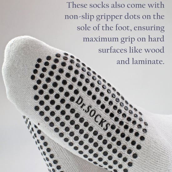 4 Pack Long Bamboo Diabetic Socks With Grips for Men and Women - Image 3