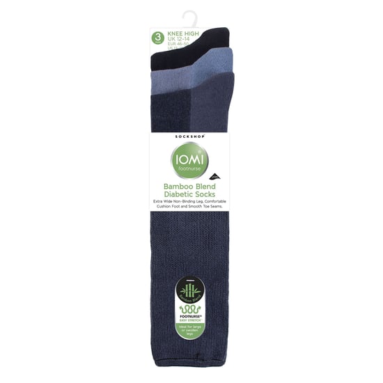 3 Pack Ladies Knee High Soft Bamboo Diabetic Socks - Image 2