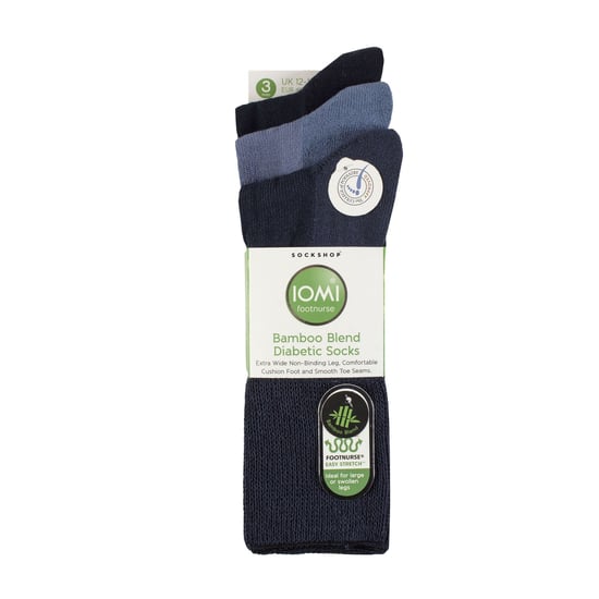 3 Pack Extra Wide Bamboo Diabetic Socks for Swollen Legs - Image 2