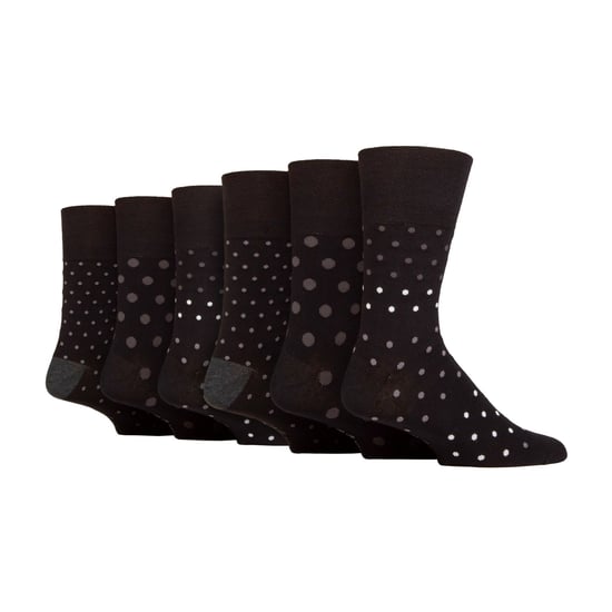 6 Pack Mens Non Elastic Loose Top Bamboo Socks - Image 1
