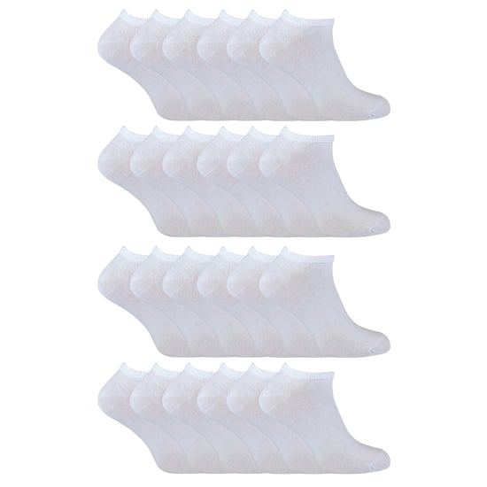 24 Pack Multipack Cotton Trainer Socks for Men & Women - Image 1