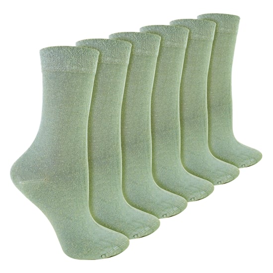Ladies 6 Pack Bamboo & Merino Wool Blend Socks - Image 1