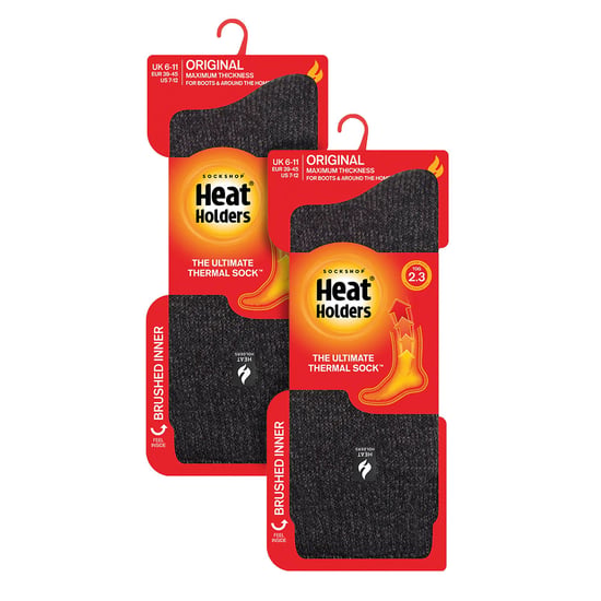 Mens 2 Pack Original Thermal Brushing Socks - Image 2