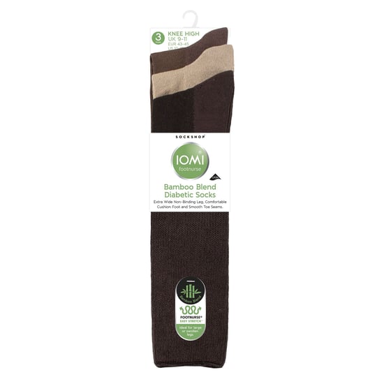 3-Pack Vrouwen Kniehoog Zachte Bamboe Diabetessokken - Image 2