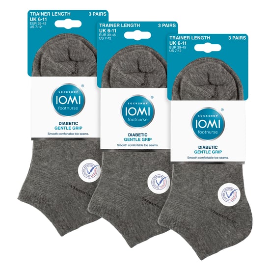 9 Pack Mens Diabetic Trainer Socks | Non Elastic Extra Wide Ankle Socks - Image 2