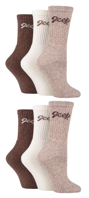 Ladies 6 Pack Hiking Boot Socks | Cotton Socks for the Outdoors - Image 3