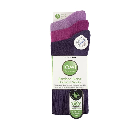 3 Pack Extra Wide Bamboo Diabetic Socks for Swollen Legs - Image 2