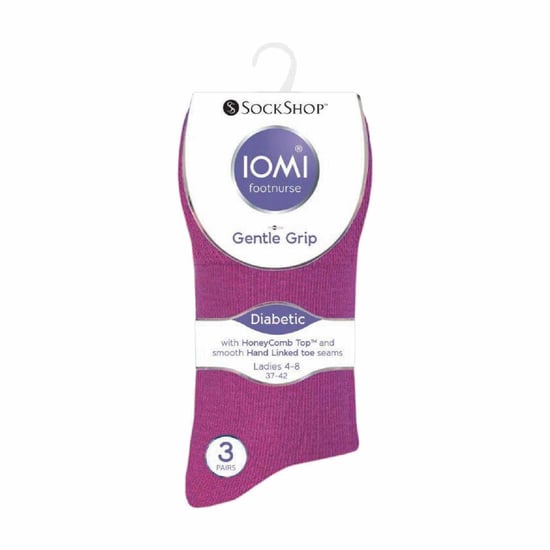 6 Pack Ladies Non Elastic Cotton Diabetic Socks with Seamless Toe - Image 2