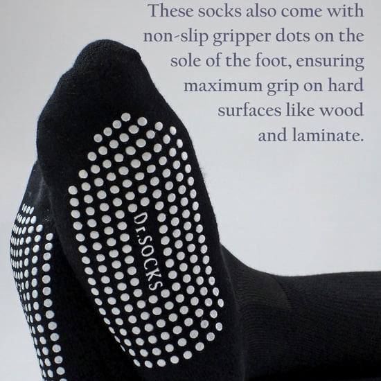 4 Pack Long Bamboo Diabetic Socks With Grips for Men and Women - Image 3