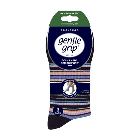 6 Pack Ladies Non Elastic Loose Top Bamboo Socks - Image 2
