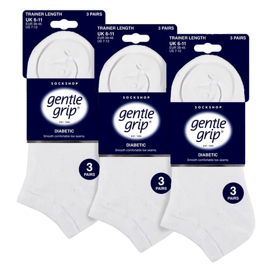 9 Pack Mens Diabetic Trainer Socks, Swollen Feet Wide Ankle Socks - Image 2