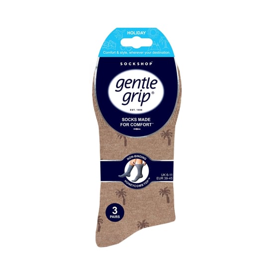 6 Pack Mens Non Elastic Square Patterned Cotton Socks for Poor Circulation - Image 2