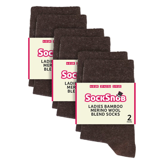 Damstrumpor 6-pack i bambu- och merinoullblandning - Image 2