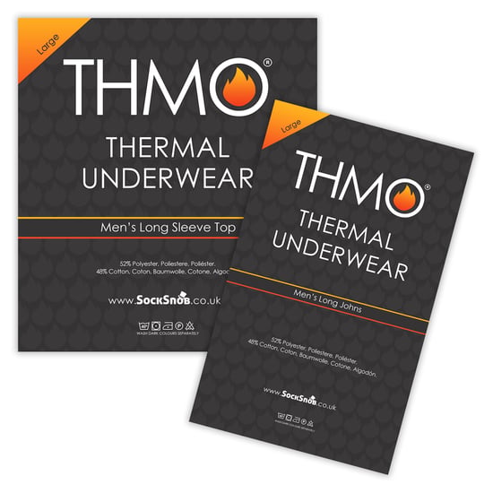 Mens Thermal Underwear Set | Fleece Lined Top & Long Johns Set - Image 2