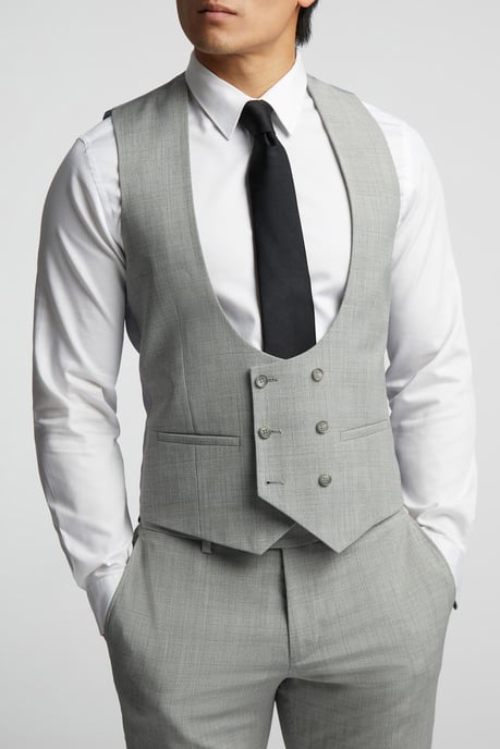 Check Tailored Fit Waistcoat - Image 1