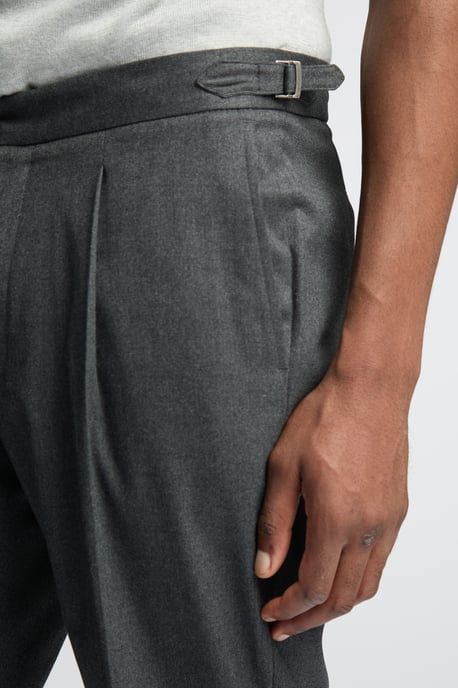Drawstring Trousers With Turn Up - Image 2