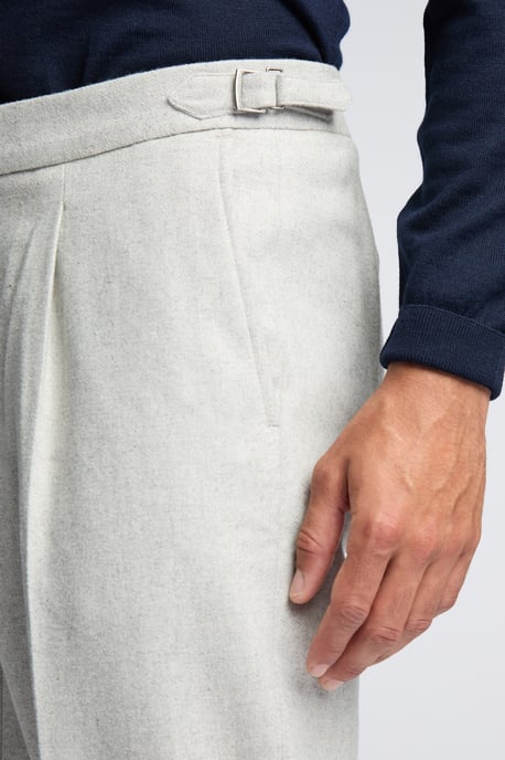 Flannel Trousers With Turn Up - Image 3