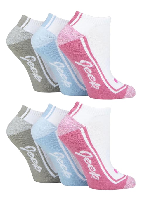 Ladies 6 Pack Trainer Socks | Breathable Cushioned Low Cut Sport Socks - Image 3