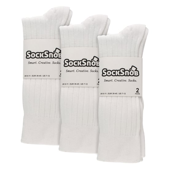 Mens Plain Coloured Cotton Rich Ribbed Dress Socks - Image 2