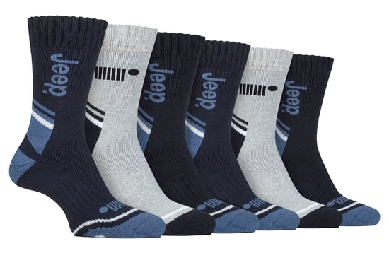 Mens 6 Pack Walking Boot Socks | Polyester Outdoor Socks for Hiking - Image 1