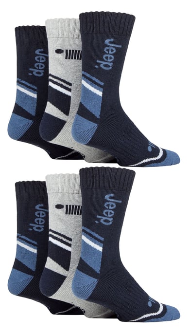 Mens 6 Pack Walking Boot Socks | Polyester Outdoor Socks for Hiking - Image 3