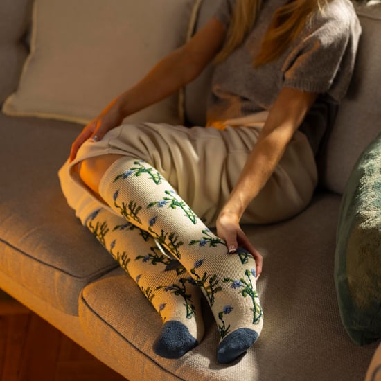 Long Wellington Boots Socks For Women | Floral Welly Socks - Image 3