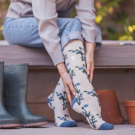 Long Wellington Boots Socks For Women | Floral Welly Socks - Image 4