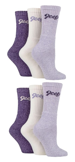 Ladies 6 Pack Hiking Boot Socks | Cotton Socks for the Outdoors - Image 3
