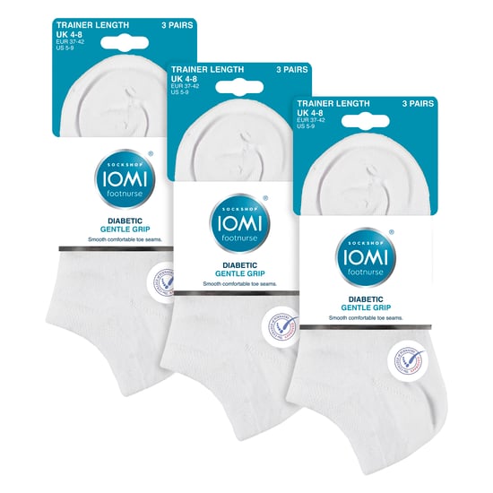 9 Pack Womens Diabetic Trainer Socks | Wide Ankle Socks for Swollen Feet - Image 2