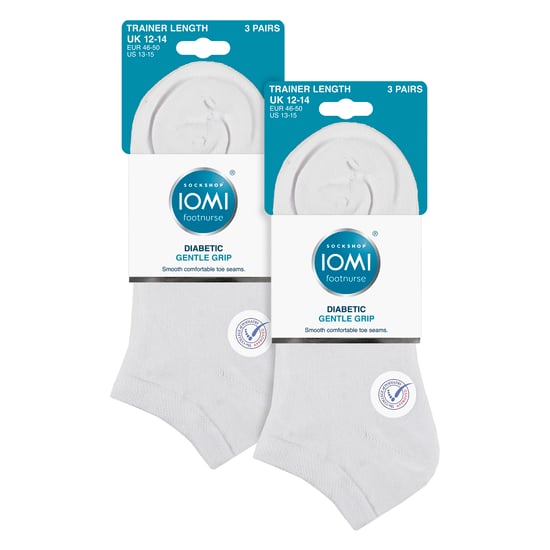 6 Pack Mens Diabetic Trainer Socks | Cushioned Foot Wide Ankle Socks - Image 2