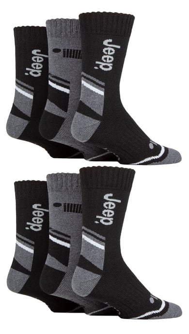 Mens 6 Pack Walking Boot Socks | Polyester Outdoor Socks for Hiking - Image 3