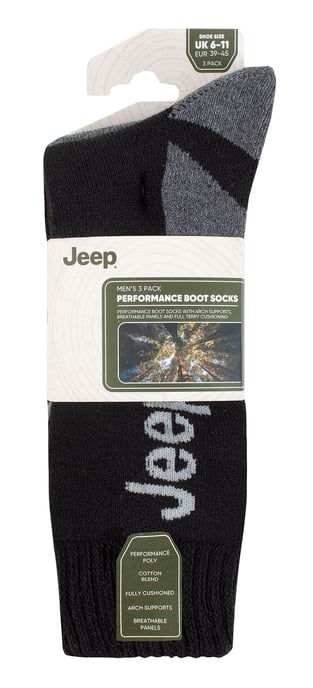 3 Pack Mens Walking Boot Socks | Performance Outdoor Socks for Hiking - Image 2