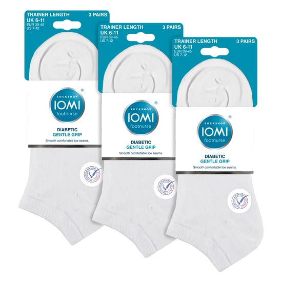 9 Pack Mens Diabetic Trainer Socks | Non Elastic Extra Wide Ankle Socks - Image 2