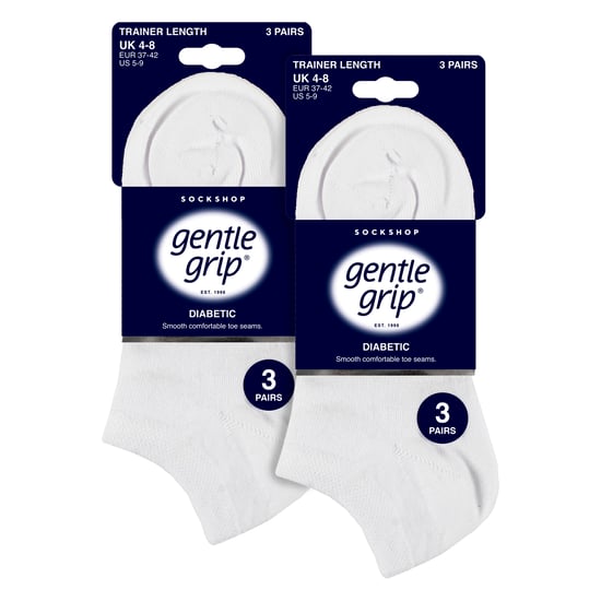 6 Pack Diabetic Trainer Socks for Women | Extra Wide Ankle Socks - Image 2