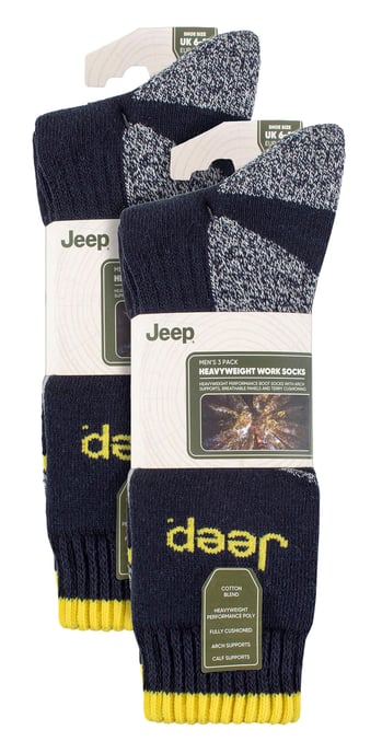 Mens 6 Pack Heavy Duty Work Socks with Reinforced Heel and Toe - Image 2