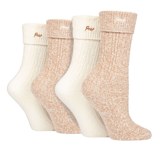 Ladies 4 Pack Super Soft Walking Boot Socks | Outdoor Socks for Hiking - Image 3