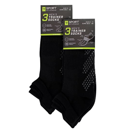 6-pack Yoga Pilates halkfria strumpor för herrar | Andningsaktiva, dämpade gymsockor - Image 2