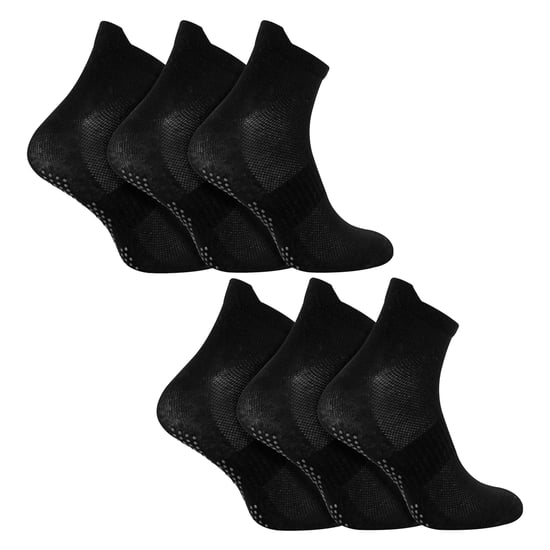 6-pack Yoga Pilates halkfria strumpor för herrar | Andningsaktiva, dämpade gymsockor - Image 3