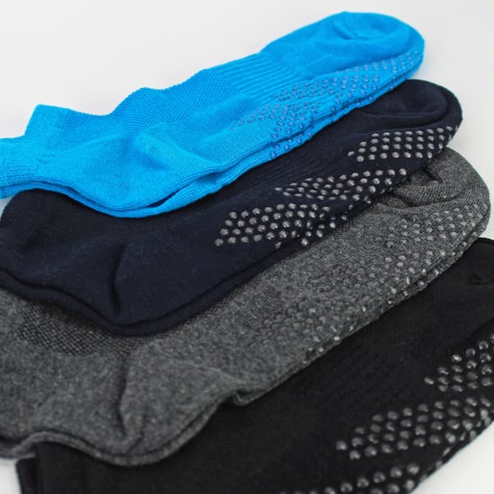 6-pack Yoga Pilates halkfria strumpor för herrar | Andningsaktiva, dämpade gymsockor - Image 4