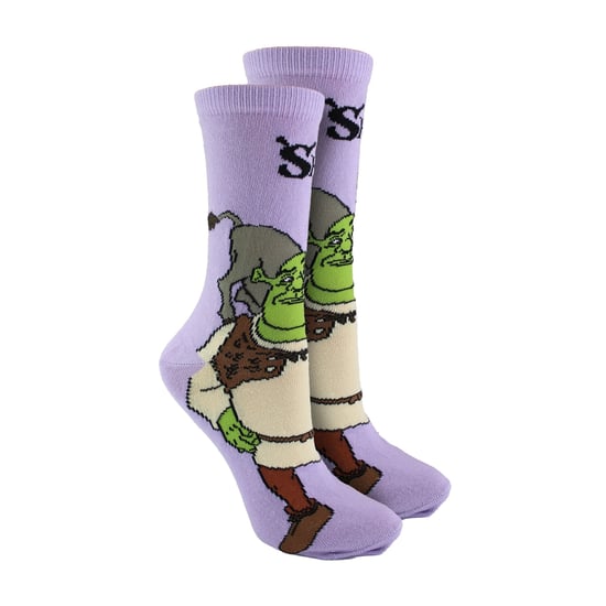 Ladies Novelty Shrek & Donkey Socks | Crew Funny Dress Socks | Shrek Gifts - Image 1