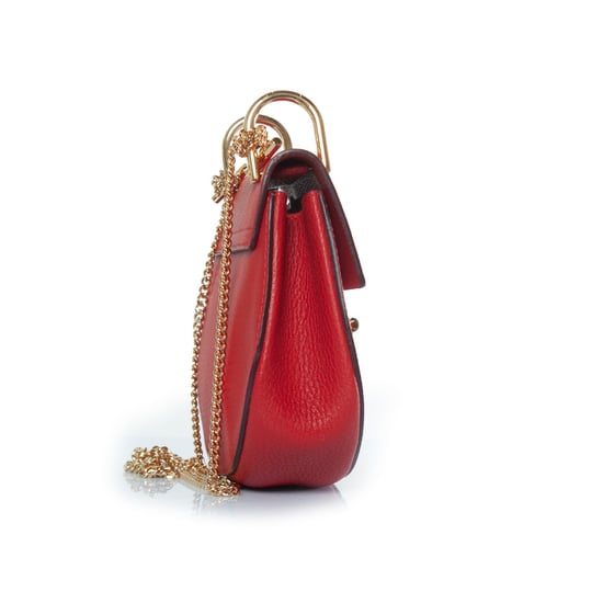 drew bag in red leather - Image 4