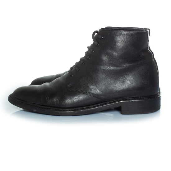 Lace up ankle boots in black leather - Image 2