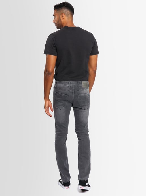 A. Salvarini Heren Jeans Slim Fit Stretch Denim 5-Pocket – Donkergrijs - Image 2
