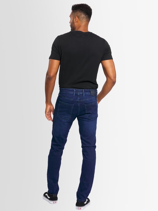 A. Salvarini Heren Jeans Slim Fit Stretch Denim 5-Pocket – Donkerblauw - Image 2