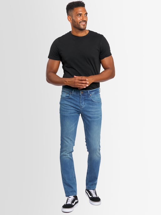 A. Salvarini Heren Jeans Slim Fit Stretch Denim 5-Pocket – Lichtblauw - Image 1