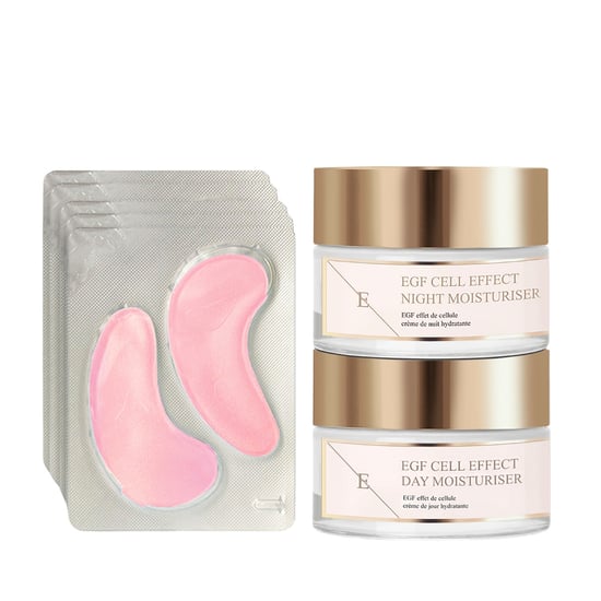 EGF Cell Effect day Moistruseir + EGF Cell Effect Night Moisturier + Rose Blossom eye pads - Image 2