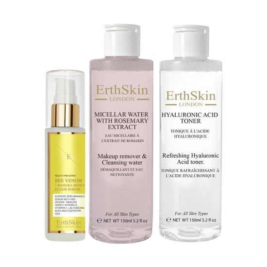 Micellärvatten med rosmarinextrakt 150ml+ Uppfriskande toner med hyaluronsyra 150ml+ Elixirserum med bigift och manukahonung 60ml - Image 1