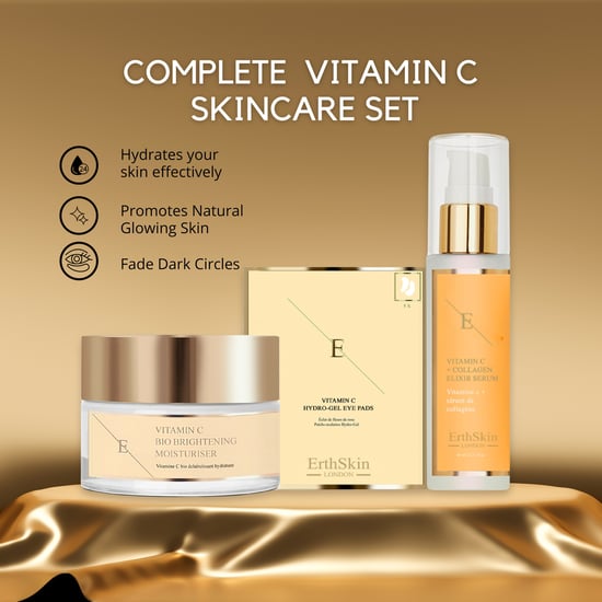 VITAMIN C + COLLAGEN ELIXIR SERUM 60ML + Vitamin C Bio Brightening Moisturiser 50ml + Vitamin C Hydrogel Eye Pads x 5 - Image 2